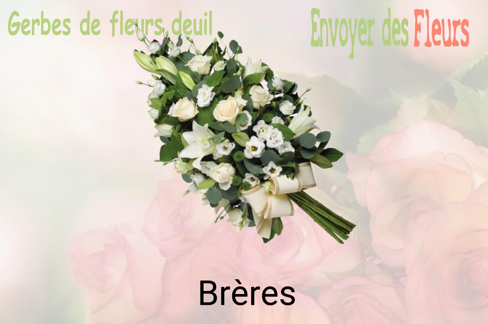 Gerbe de fleurs de deuil livrée à Brères